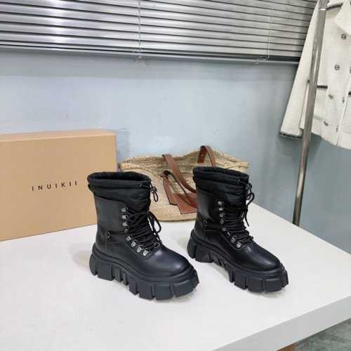 高品质出厂 ！！小众潮牌INUIKIl24ss秋冬专柜最新休闲时装松糕厚底羊毛雪地靴系带中短靴！独家款顶级货！强烈推荐！时尚百搭又保暖的一款靴子！而且不容易撞款