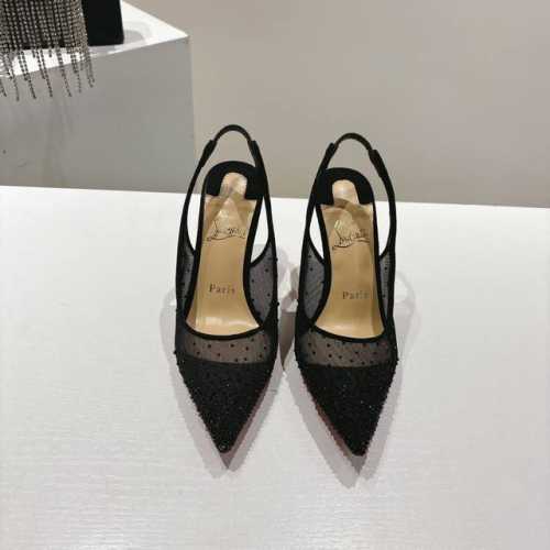 顶级版 原版盒 Christian Louboutin 2025S原版做货Cl春夏Follies Strass女士水晶高跟凉鞋～ 材质：顶级网纱施华洛水晶 内里