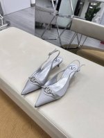顶级版-真皮底Valentino 最新V Logo Signature水晶钻扣后带高跟鞋 2O2早春新款上市 出厂价pp 面料 进口贴膜羊皮 细腻真丝布 内里