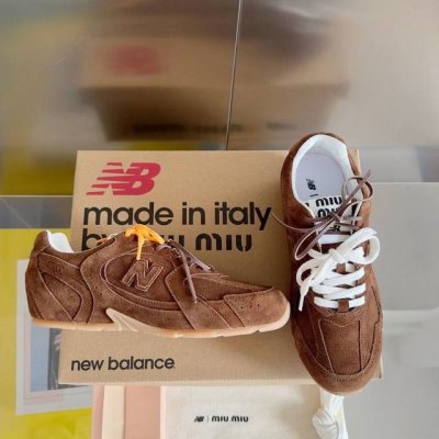 p直销 Miumiu X New Balance 联名款Nb运动鞋女 Miu Miu 缪缪大秀上爆出的这双与New Balance 新百伦联名款运动 球鞋 后全