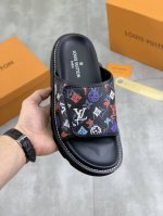 工厂p价p 实价 高品质 Louis Vuitton 官网爆款路易威登 Lv男士拖鞋 同步发售 意大利进口原版面料 原厂特供原版底 码数 38-44 45定做