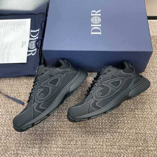 Dior 迪奥秋冬新款 B30摩登运动鞋 明星同款厚底系带情侣款休闲跑鞋 CD立体字母logo夜光拼色老爹鞋 市面顶级高端版本 材质:进口定制丝绸牛皮拼接网眼织