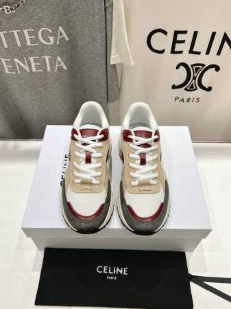 高版本出厂440 Celine*思琳赛琳 2025Ss新款徽标系带厚底休闲运动鞋 小白鞋 简单舒服，干净利落，**显腿细，无论是单穿还是搭配阔腿裤，高街又复古一 - 点击图像关闭