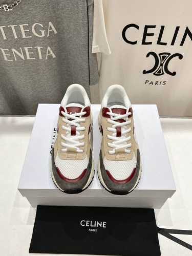 高版本出厂440 Celine*思琳赛琳 2025Ss新款徽标系带厚底休闲运动鞋 小白鞋 简单舒服，干净利落，**显腿细，无论是单穿还是搭配阔腿裤，高街又复古一