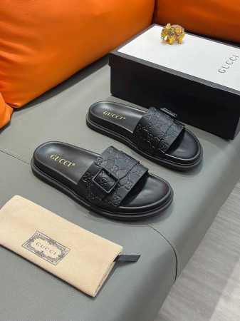 商品名称：Gucci 古驰 正规码数 38-44 拖鞋 商品材料：精选进口原版面料，原厂特供原版底。 - 点击图像关闭