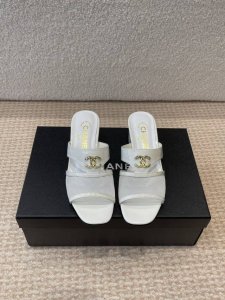chanel 25C早春新款系列拖鞋 一如既往的高版本 经典双C版面 鞋面内里羊皮 真皮大底 Size:35-40 40定制不退换