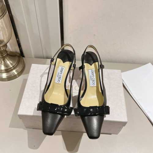 Jimmy Choo 2024春秋ADALEE蝴蝶结漏跟凉鞋 Sling back一字带设计时尚性感带点小俏皮！ Jimmy Choo ADALEE三个跟高 平