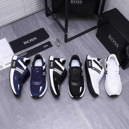 商品商标 Ｂｏｓｓ 休闲鞋 正码码数 39-44 商品材料：精选牛皮拼接鞋面 透气网内里 橡胶大底 - 点击图像关闭