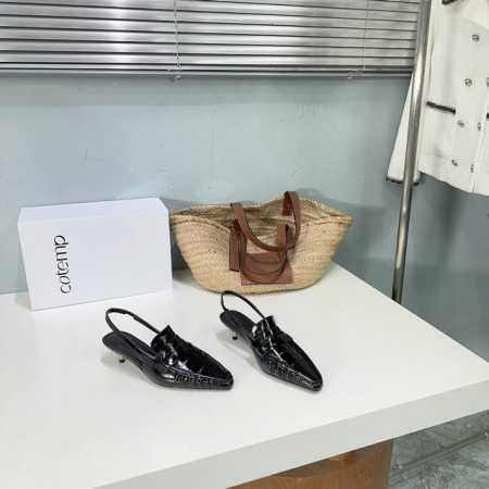 高品质出厂 ！小众潮牌顶级品质！Cotemp 55春夏 李李专属复古小方头矮跟后空凉鞋单鞋！ 原版购入 1:1打造 复古感浓郁十足 ！全网流量密码的尖头鞋，一整 - 点击图像关闭