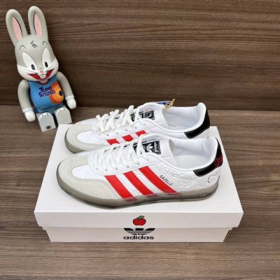 顶级版本Hello Kitty 凯蒂猫 X Adidas Originals Gazelle Indoor “White Red Core Black休闲男女同