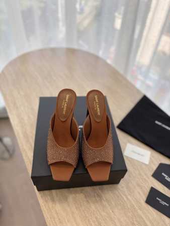 出厂 顶级版本 Saint Lauren* 圣罗兰Ysl 25Ss 春夏全新走秀款满钻高跟鞋凉鞋 唯有Ysl最懂女人心，不接受反驳，超级无敌女人味神器，女人必备 - 点击图像关闭