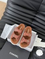 发泡大底版本 Chanel 24新款羊毛魔术贴凉鞋系列 秋冬羊毛系列版本 高版本 内里全羊毛 Size:35-39 其他码数定做