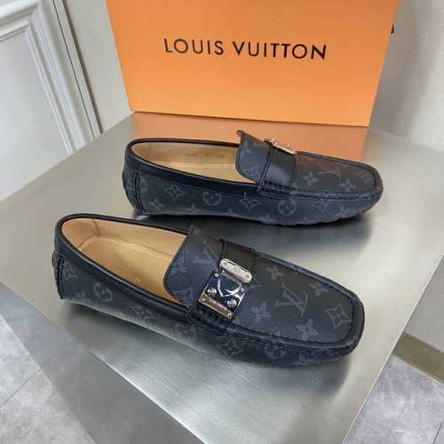 新品louis Vuitton* 高端男士休闲乐福鞋驾车鞋豆豆鞋原单顶级代购货原版进口牛皮拼接专用pvc材质搭配原版五金饰扣进口牛皮内里 牛皮垫脚原版橡胶鞋底