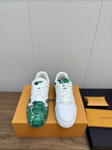 订制款！！不退换 手绘涂鸦 手工订制 Louis*Vuitto* LV Traine 走秀款 滑板鞋系列