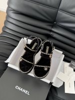 Chanel 25C春夏新款全系列链条拖鞋全系列首发 专柜有的我都有！高版本高品质鞋面牛皮 原版面料 内里羊皮 原版大底Size:35-39 其他码数定