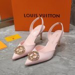 工厂价 Louis Vuitton 路易威登 2024年新款凉鞋 鞋面：真丝 内里：羊皮 鞋底：意大利真皮大底 跟高：7Cm 码数：35-40