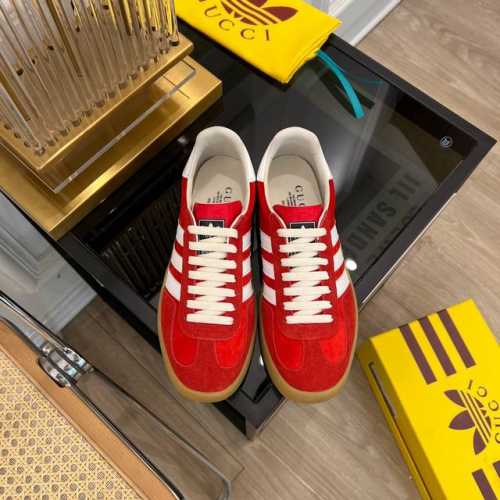 顶级版本升级版 adidas x Gucci联名款运动鞋 春夏新品 专柜新款拼色联名款运动鞋情侣款休闲板鞋系列～ 这一季的新配色绝了爆款 融汇两个品牌丰富且历史