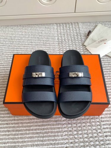 男码+10 hermes 爱马仕H家Chypre系列 Kelly扣二舅拖鞋 顶级品质 鞋面 进口小牛皮 掌纹牛皮 进口牛京 垫脚进口丝绸牛皮 原版开模大底 女码