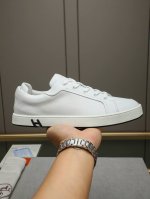Hermes 爱马仕 -高端品质 原单休闲板鞋 -鞋面 纳帕小牛皮 鞋身车缝品牌'h'图腾 -内里 水染牛皮 -大底 原版Tpr.橡胶 双色成型大底 -超高品控