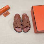 橙子出厂价p hermes 爱马仕 春夏新款 交叉带二舅拖鞋 罗马凉鞋 休闲凉拖 情侣款 码数 35-45