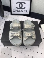 Chanel新款半拖沙滩鞋 高版本出货 上脚舒适超显腿型 夏季出行旅游必备单品 高密度编织鞋面 羊皮垫脚 原版开模大底 Size: 35-39 40 41订做