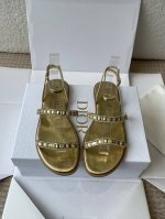 莞产迪奥 Dior 25Ss 夏季新款 新元素 Dior 春夏新款 钻扣 平底 粗跟 圆头 凉鞋女鞋 圆柱跟凉鞋 圆头粗跟果冻色露趾圆头鞋 市面顶级版本 鞋面