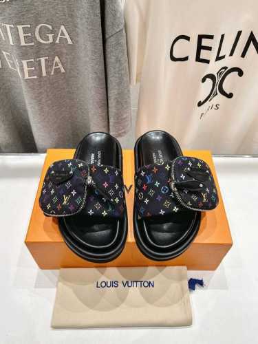 高版本出厂310 Louis Vuiton*Lv驴家 2025Ss 最新版休闲懒人拖魔术贴拖鞋 顶级品质 L...V 专柜同步更新，鞋面采用独一无二的驴家独特面