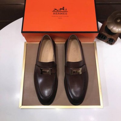 工厂p批 爱马仕 Hermes 牛皮内里 意大利顶级奢侈他不追求新奇的款式和华丽的色彩，以其完美无瑕、优雅、经典的风格吸引着成功男士的青睐正装皮鞋 这款非常非常