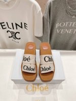 高版本出厂 Chloe 克洛伊 蔻依经典春夏新款厚底坡跟刺绣交叉带拖鞋 原版购入复刻，进口定做的高密度多物料组合织带，并不是一般的帆布 而且十分笔挺 不像市场上
