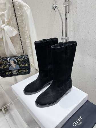 高版本celine 赛琳 秋冬爆款短靴 年度人手一双的短靴 显瘦增高满分单品 原版购入开发 所有细节无差 原版定制材料 牛皮面牛皮内里 原版真底注塑大底 码数： - 点击图像关闭