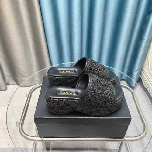 Chanel 25P新款双C编织拖鞋 新编织面料 编织鞋面 内里羊皮 原版大底 Size:35-39 其他码数定做