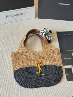 Ysl 编织托特包 休闲百搭轻便实用！ 上身超好看草编系列 尺寸 33 28Cm