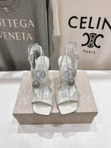 高版本出厂 Jimmy Choo*｜Jc 吉米周2025Ss夏季新款高跟凉鞋 原版套楦，完美的线条，简约大气上脚显气质粗跟舒适百搭，还能拉长双腿显高显瘦显腿长，