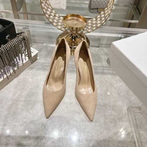 出厂 Dior 迪奥 2024春夏走秀新款Tribales系列女鞋 CD明星同款时尚尖头珍珠字母logo五金扣高跟一字单鞋 市面顶级高端版本 材质:原版定制进口