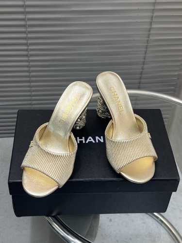 出厂 Chanel香奈儿新款高跟拖鞋 码数：35-41 40，41定做