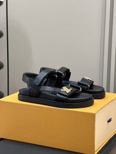 顶级品质L家驴牌Bom Dia Comfort系列，魔术贴平底拖鞋，原版開發 天花板级别 配送专柜精美包装！原版进口牛皮面 经典老花面原版进口柔软羊皮内里原版开