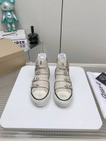 出厂 高版本 ASH新品女鞋秋季做旧高帮厚底运动休闲潮鞋，精选原版经典金属饰扣 原版开模防滑橡胶大底跟高4cm抛脏设计，精美线条、简约大气，上脚感超级舒适上档次