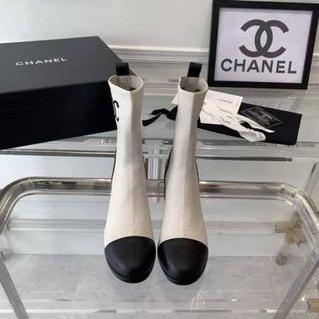 Chanel新款袜子短靴 高版本出货 上脚特别舒适瘦腿 女神必备单品 牛皮+飞织羊毛线鞋面 牛皮内里 意大利进口真皮大底 Size:35-40 - 点击图像关闭