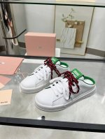 miumiu ss24 new arrival～ 顶级品质Miu家2024秋冬新款运动鞋减龄神器 随性时髦～上脚超好看，鞋面擦色牛皮 羊皮内里size 35-4