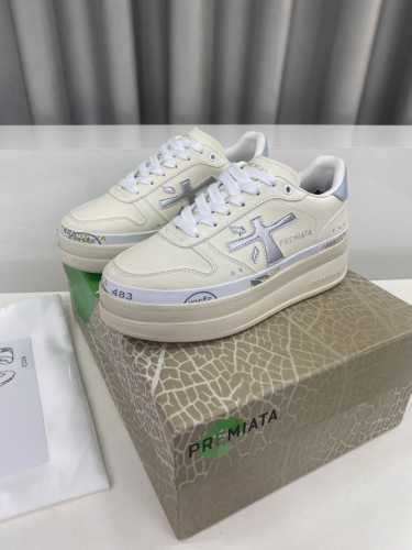 冲量价: premiata 普瑞米亚达 时尚、运动、休闲、慢跑、小白鞋。 普瑞米亚达意大利名品百年历史，所有工艺全手工打造，米“字一样的Logo简称米字鞋。完美