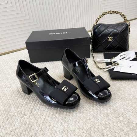 代购版Chanel香奈儿 小香家25年春夏新品 织布蝴蝶结玛丽珍粗跟单鞋牛皮 原版大底跟高:约6cm左右正码:35-39订做40.41不退不换 - 点击图像关闭