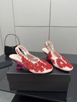 dries Van Noten 25Ss 新款钉珠女鞋 每一双都美的像艺术品 上脚一定是非常瞩目的单品 仙女们可以冲 当代女性应该自己拥有的 水晶鞋 鞋面 网面