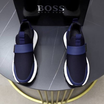 出厂价pp 品牌 Boss 标准码 38-44 45订做 等级 官网同款 材料 原版针织面料 舒适透气内里 轻便耐磨运动大底 款式类别 男士时尚休闲鞋 跑步 运