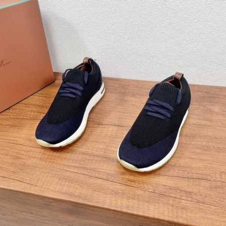Loropiana 诺悠翩雅 360 Lp Flexy Walk男士运动鞋 这款运动鞋采用针织羊毛鞋面，后跟光滑小牛皮革包裹，套脚式设计搭配系带调节，鞋口复杂的 - 点击图像关闭