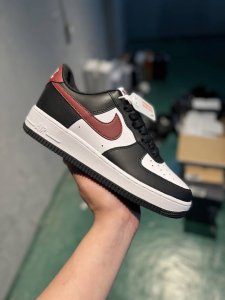 Nike Air Force 1 Low 白黑红 空军一号低帮休闲运动板鞋 原楦头原纸板 打造纯正空军版型 专注外贸渠道 全掌内置蜂窝气垫 原盒配件 原厂中底钢