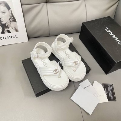 橙子出厂价p chanel 香奈儿春夏新款 菱格厚底夹脚凉鞋 小红书早春推荐 小香风25Ss 顶奢新品 厚底凉鞋 码数 35-40