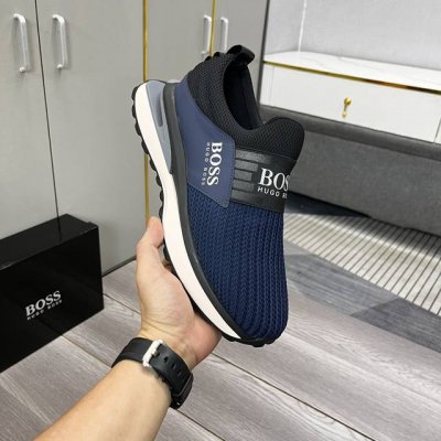 出厂价 Boss最新款休闲男鞋 休闲时尚爆款， 版型简洁大气， 面料采用进口牛皮配布，透气内里，原版耐磨橡胶大底，独家新款，实物拍摄，三色可选，码数：38-44