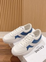 出厂价 男款+10顶级版本celine 思琳四季情侣款板鞋厚底鞋饼干鞋小白鞋 标志性 Triomphe 图案、正面系带、圆头、鞋舌垫脚饰有标志 上脚真的超级ni
