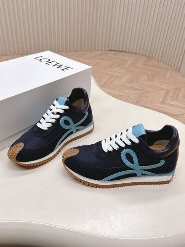 2025新色 +3D打印色款 情侣款 LOEWE 罗意威 内增高拼色德训鞋 阿甘鞋 小白鞋 超级好看 超级百搭 超级舒服 拼色拼接鞋面 非常高级隐藏式内增高5c