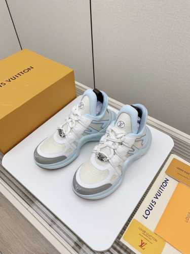 出厂 高版本 2024Ss Lv Archlight 驴牌五金休闲运动老爹鞋后增跟高约5.5Cm 大底最高度厚约8Cm 多色入选！ 面料:环保tpu和进口牛拼皮